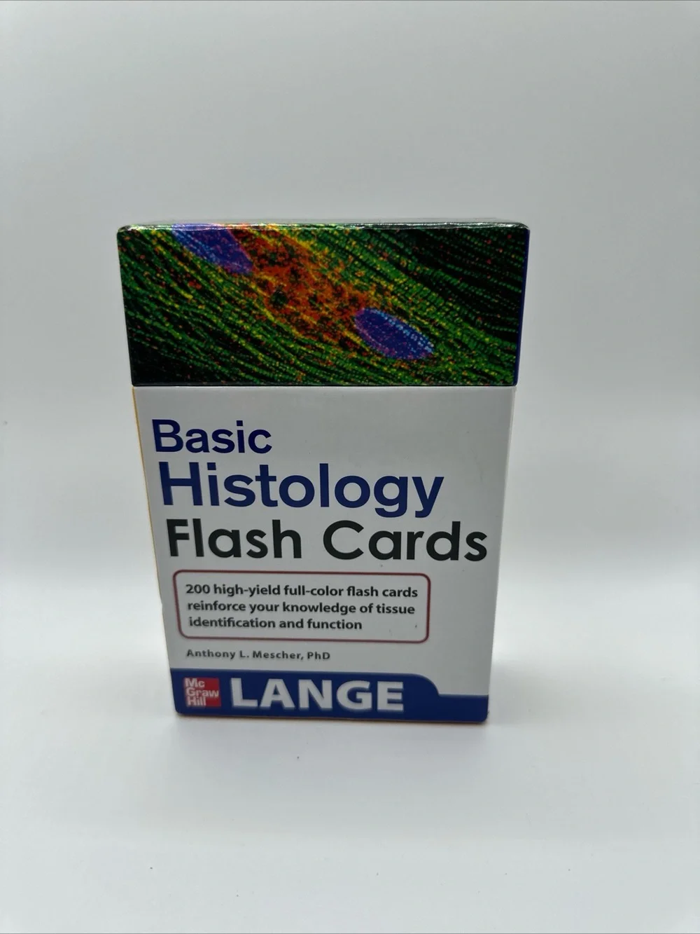 Lange Basic Histology Flash Cards - White with Multicolor Top
